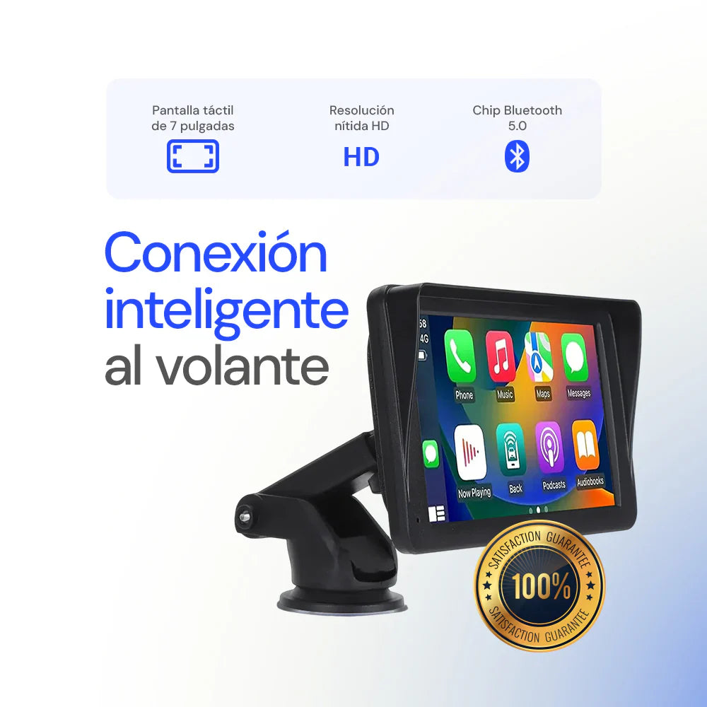 Pantalla 7" CarPlay Android Auto + Cámara de Regalo